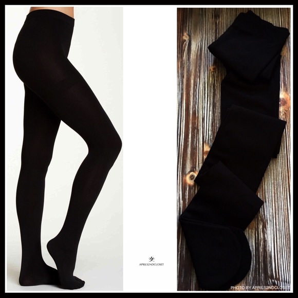 ❤️SOLD❤️STEVE MADDEN BLACK FLEECE LINED TIGHTS A2C - Picture 2 of 8